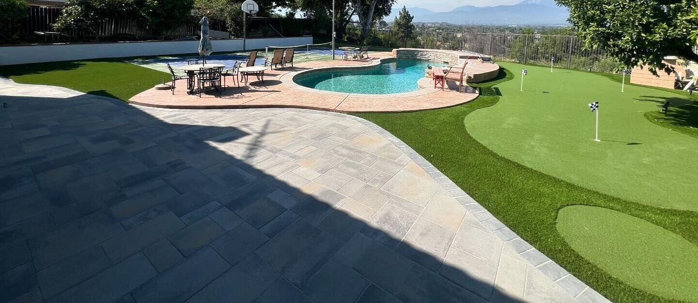 Pavers, Evergreen and Links Putt Putting Green Pomona CA Pavers for Patios, Driveways, Pool Deck, Temecula, CA
